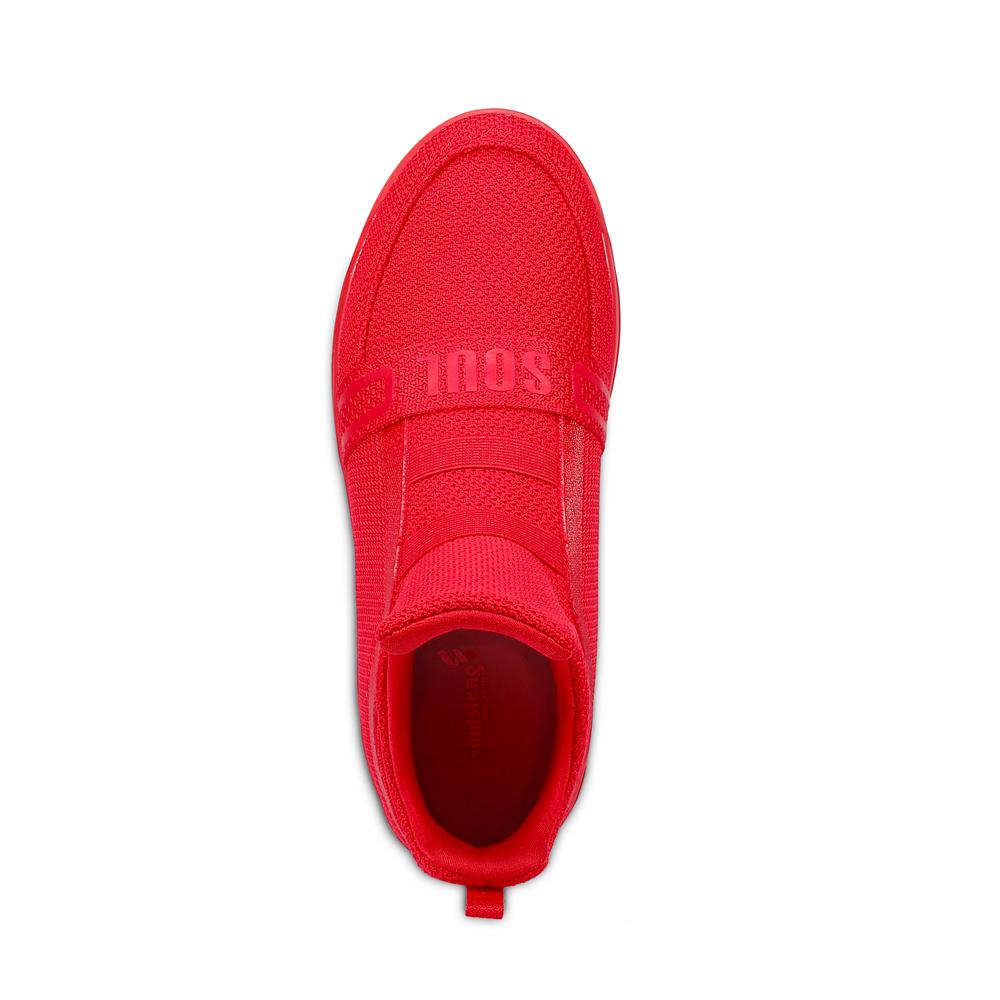 SKYTRACK Mesh Knit High Tops Red - Soulsfeng