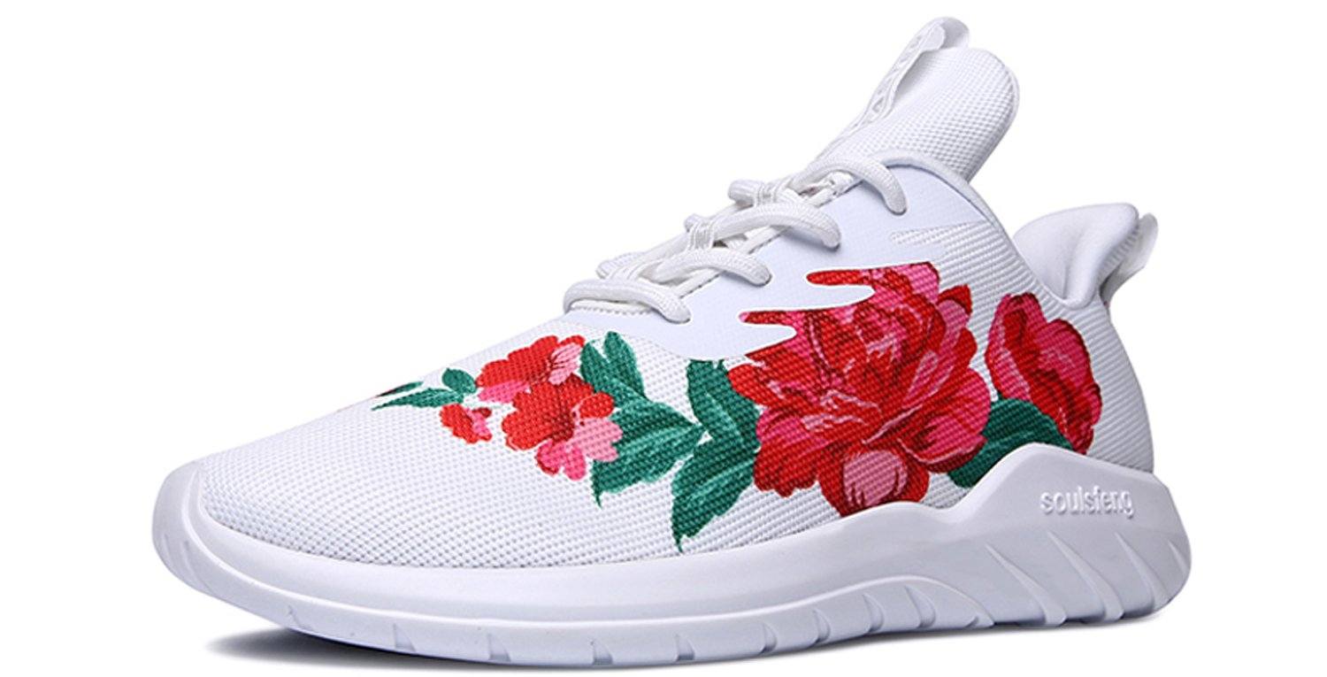 Flower Couples Fashion Sneakers - Soulsfeng