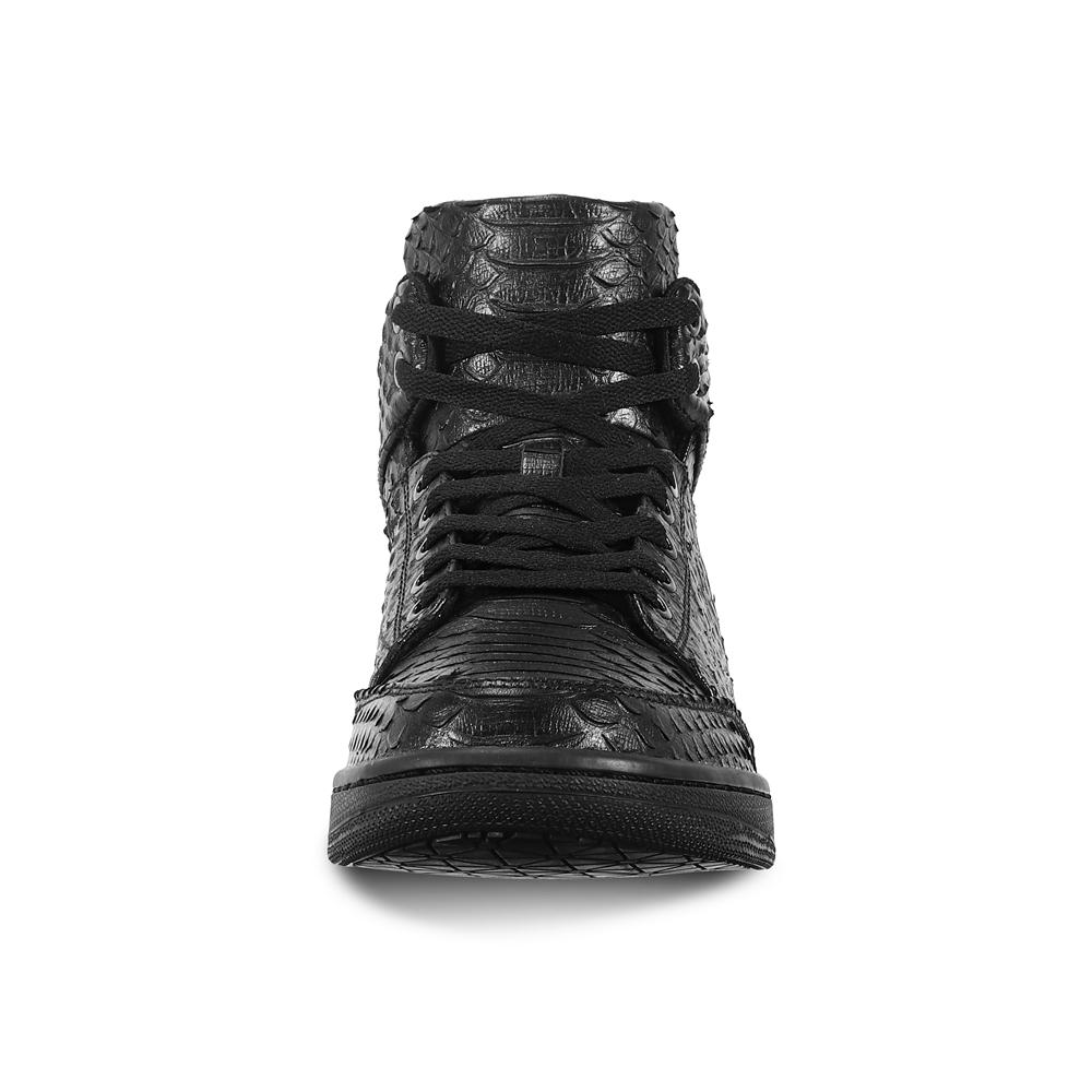 Rock Stone High Snake Leather Black - Soulsfeng