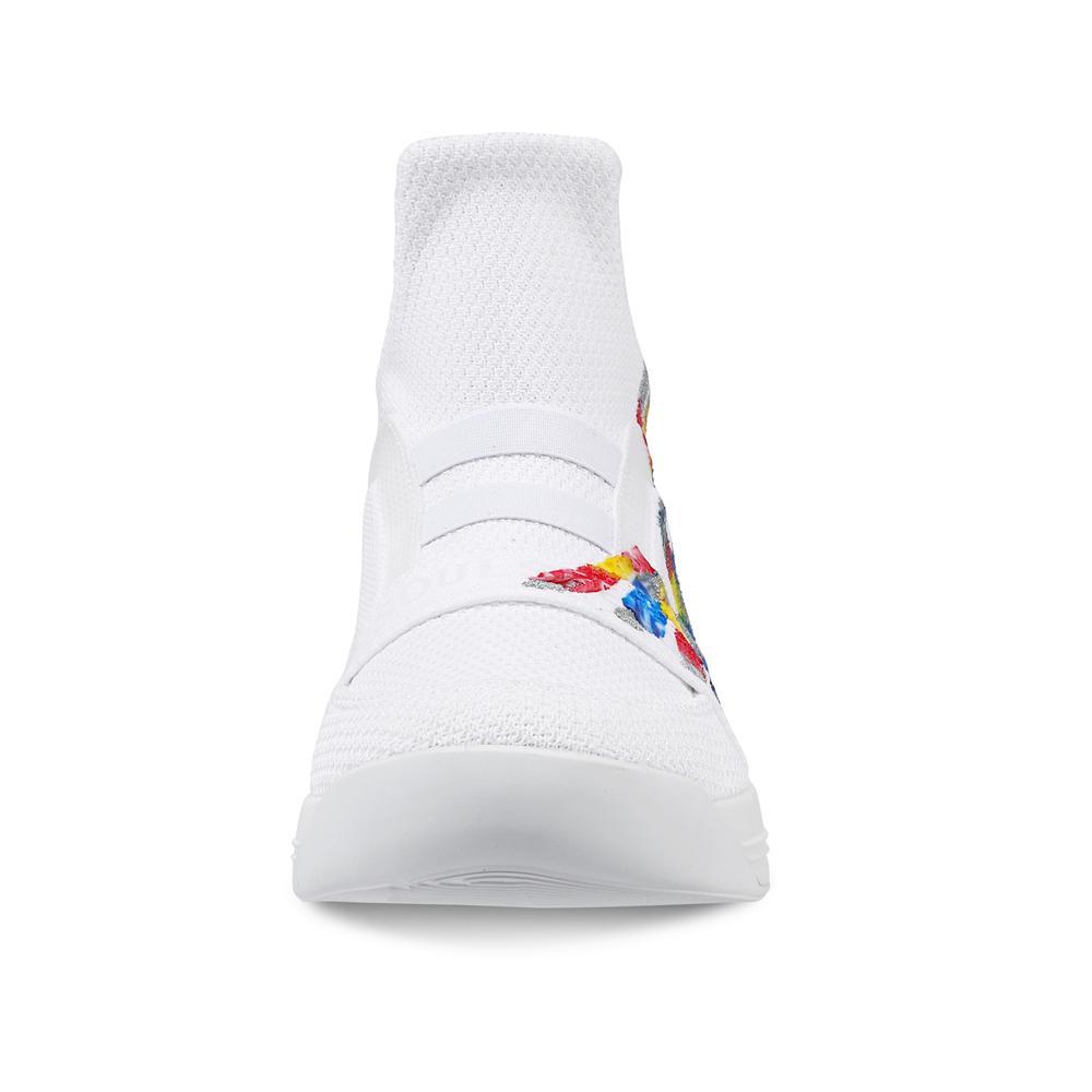 SKYTRACK Mesh Knit High Tops White Hawk Painted - Soulsfeng