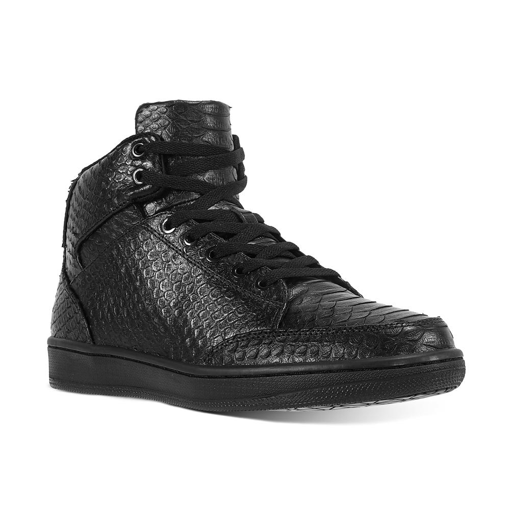 Rock Stone High Snake Leather Black - Soulsfeng