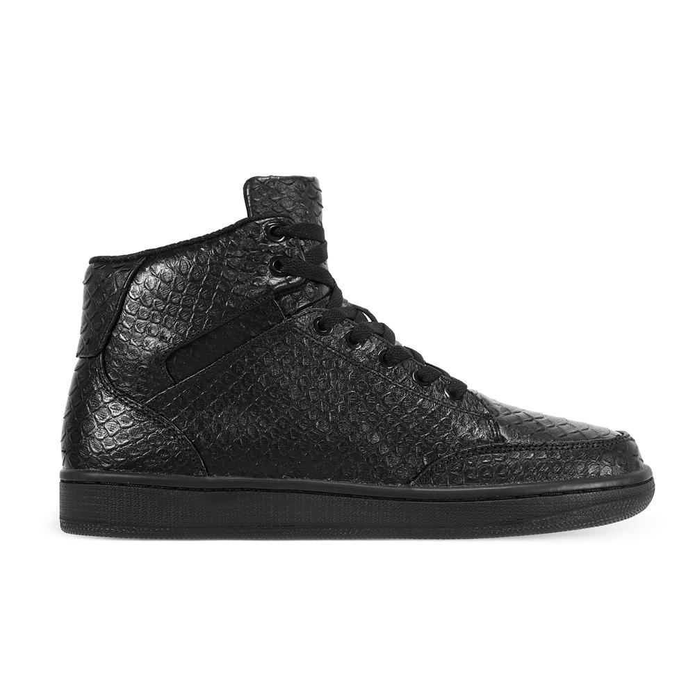 Rock Stone High Snake Leather Black - Soulsfeng