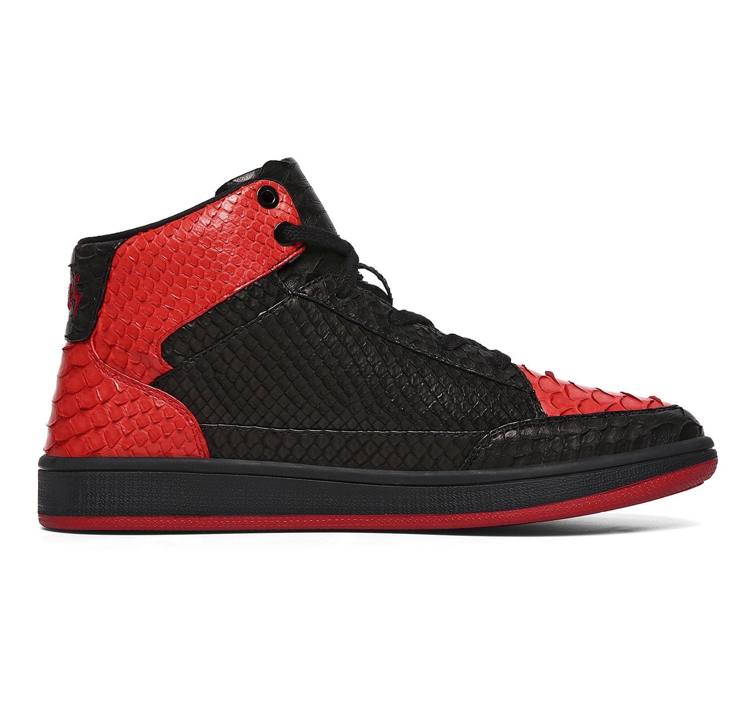 Vintage Snakeskin Leather High Top Shoes - Soulsfeng