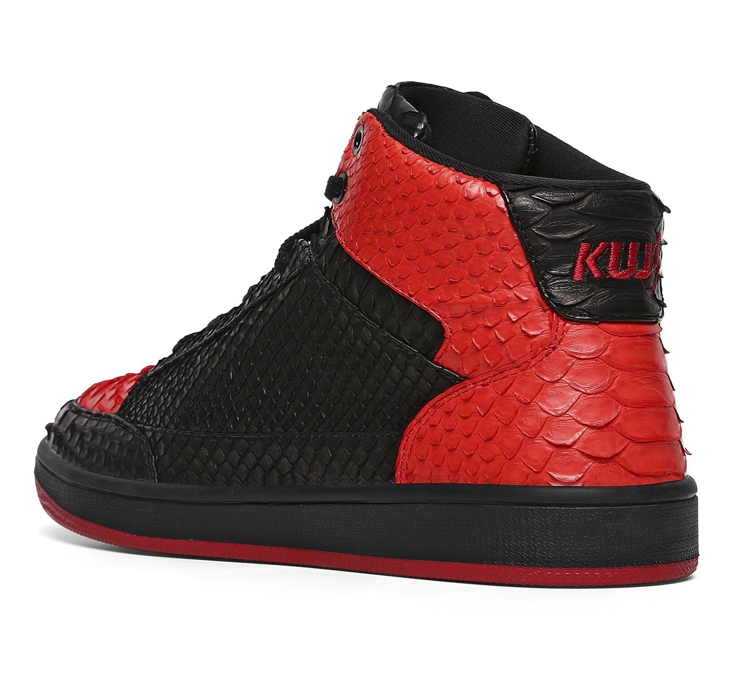 Vintage Snakeskin Leather High Top Shoes - Soulsfeng