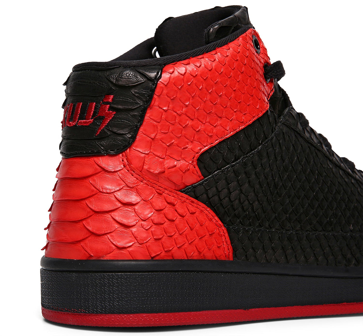 Vintage Snakeskin Leather High Top Shoes - Soulsfeng