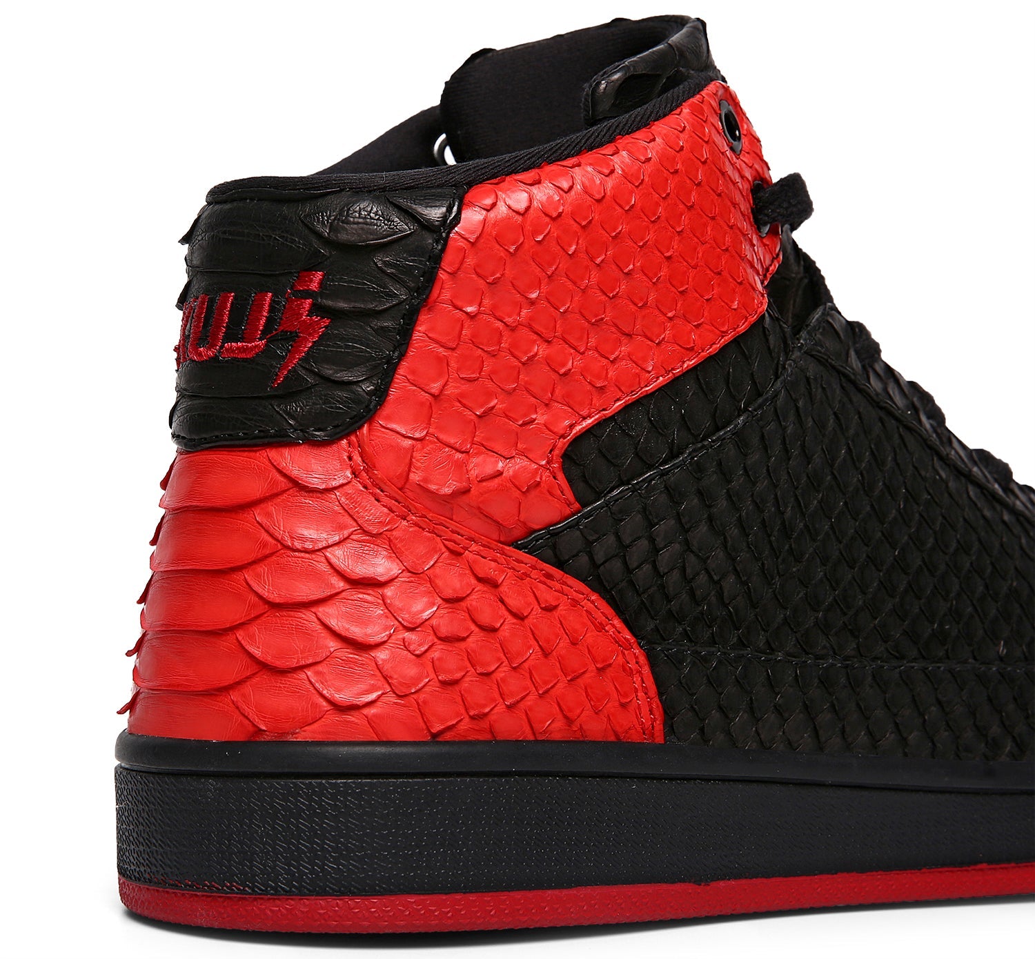 Vintage Snakeskin Leather High Top Shoes - Soulsfeng