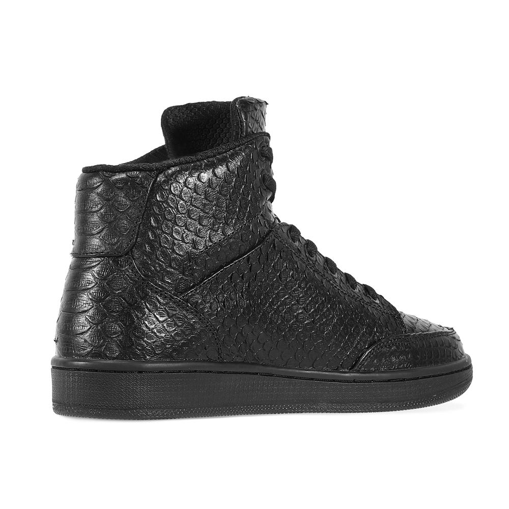 Rock Stone High Snake Leather Black - Soulsfeng
