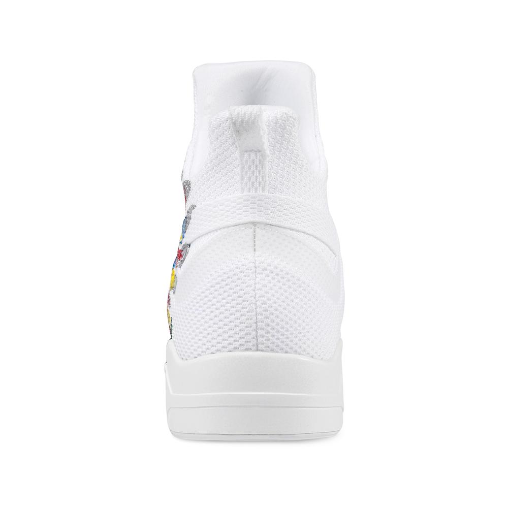 SKYTRACK Mesh Knit High Tops White Hawk Painted - Soulsfeng
