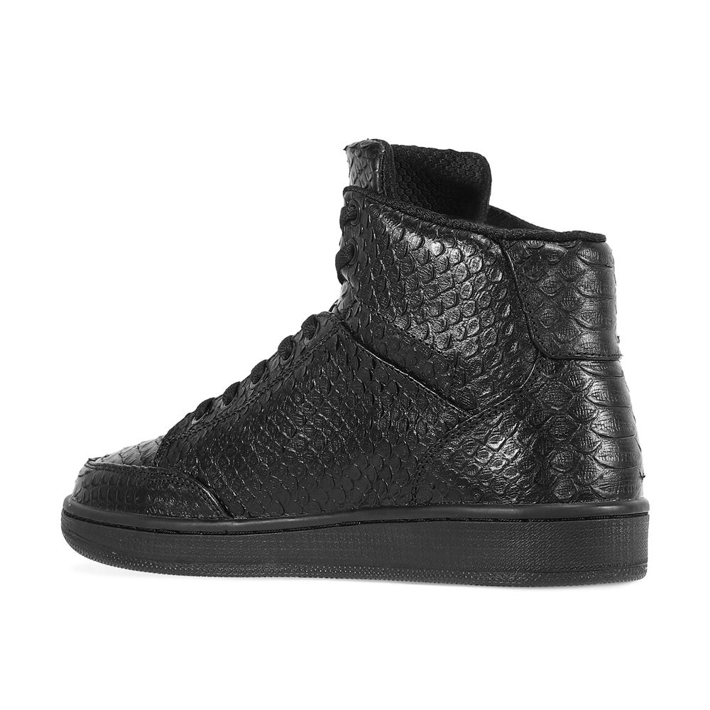 Rock Stone High Snake Leather Black - Soulsfeng