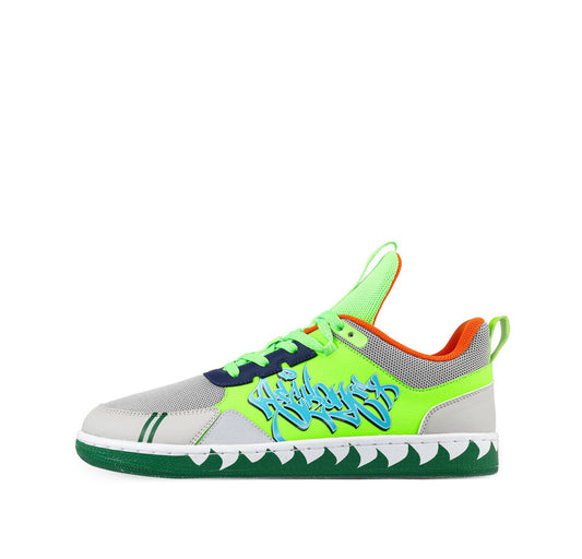 Soulsfeng X Reckone Shark Graffiti Sneaker Green Long - Soulsfeng