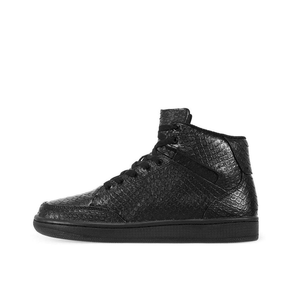 Rock Stone High Snake Leather Black - Soulsfeng