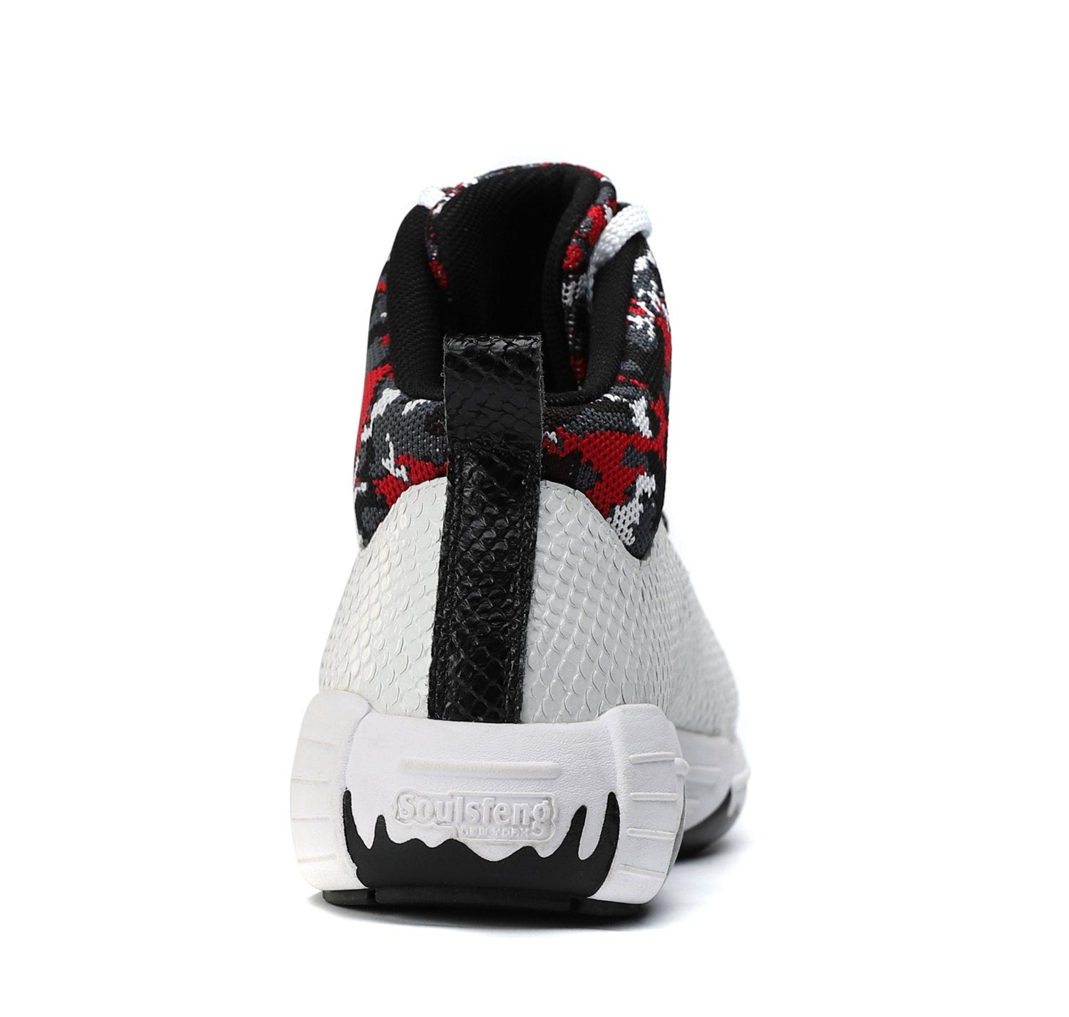 Snake Neck White High Top Sneakers - Soulsfeng