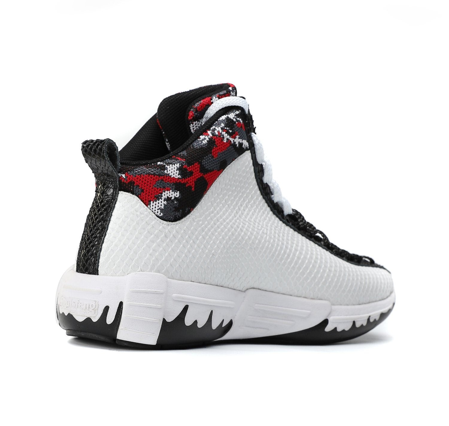 Snake Neck White High Top Sneakers - Soulsfeng