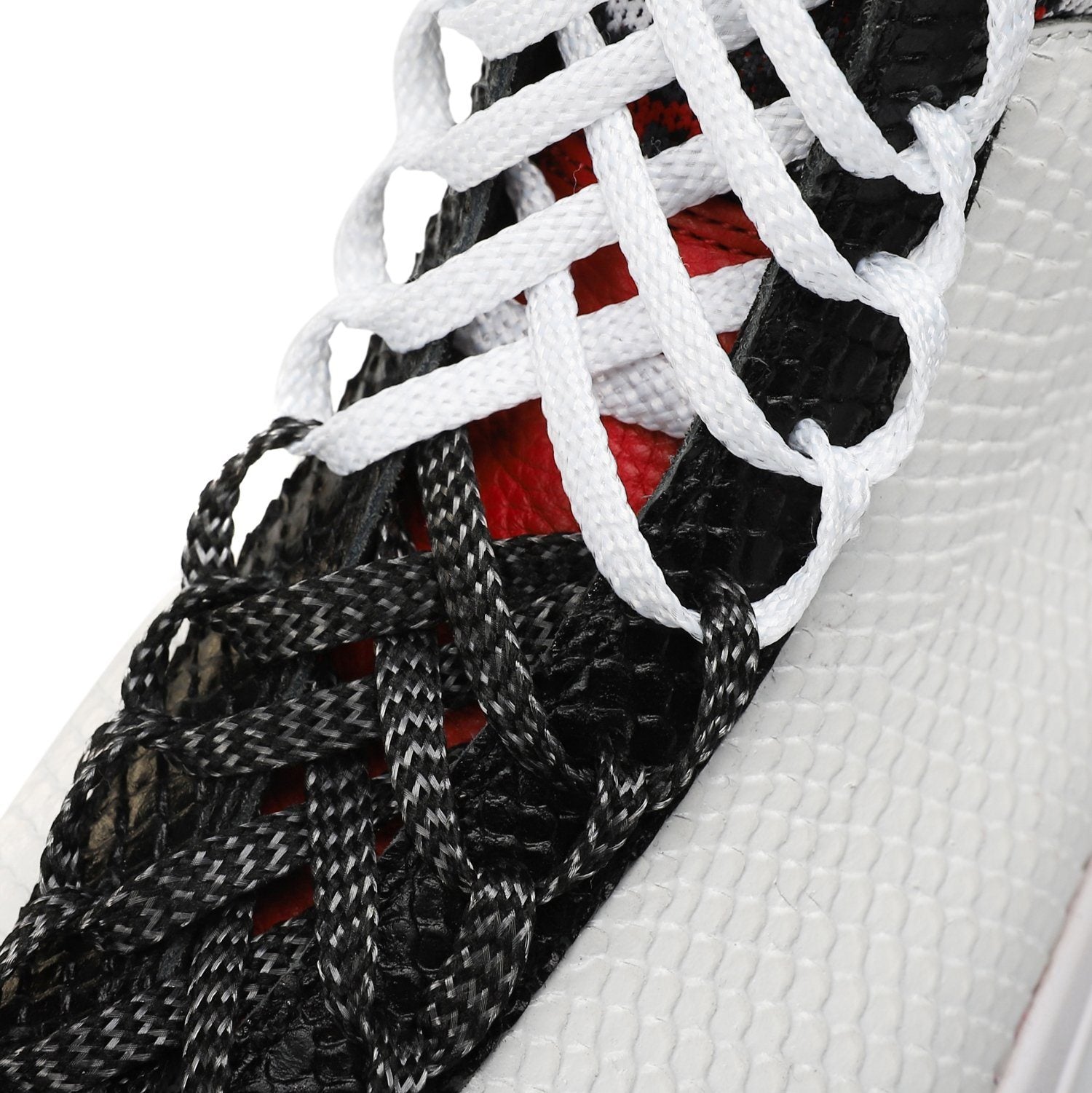 Snake Neck White High Top Sneakers - Soulsfeng