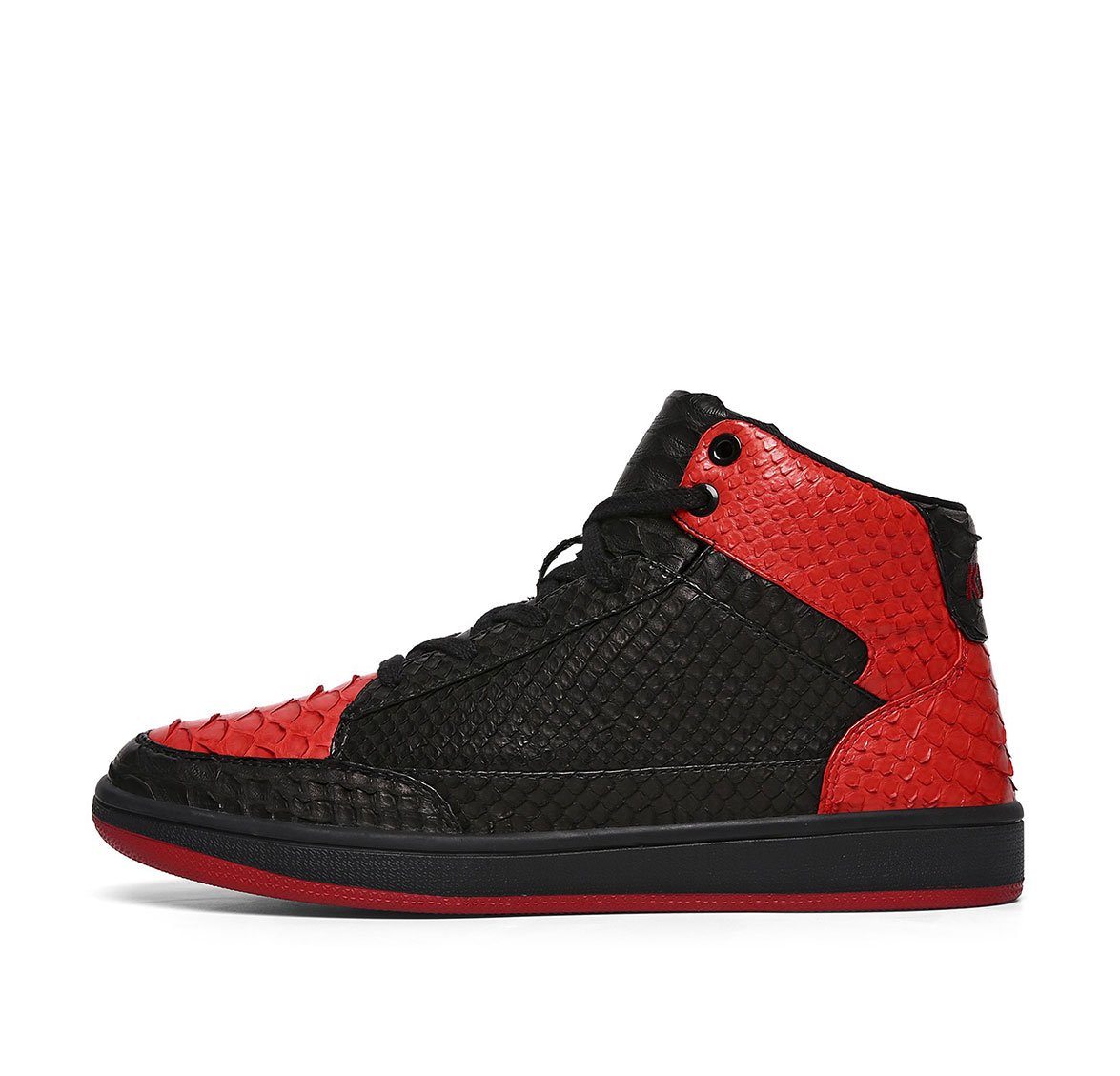Vintage Snakeskin Leather High Top Shoes - Soulsfeng
