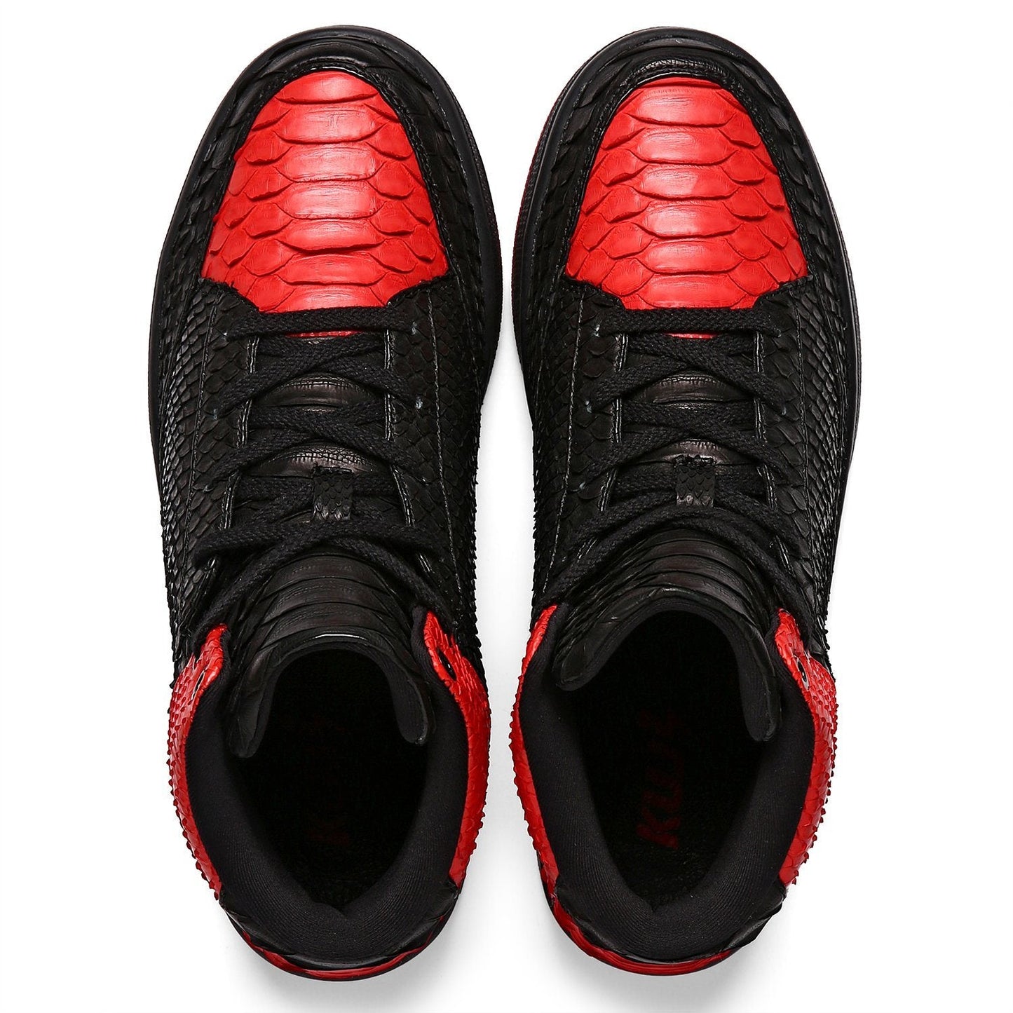 Vintage Snakeskin Leather High Top Shoes - Soulsfeng