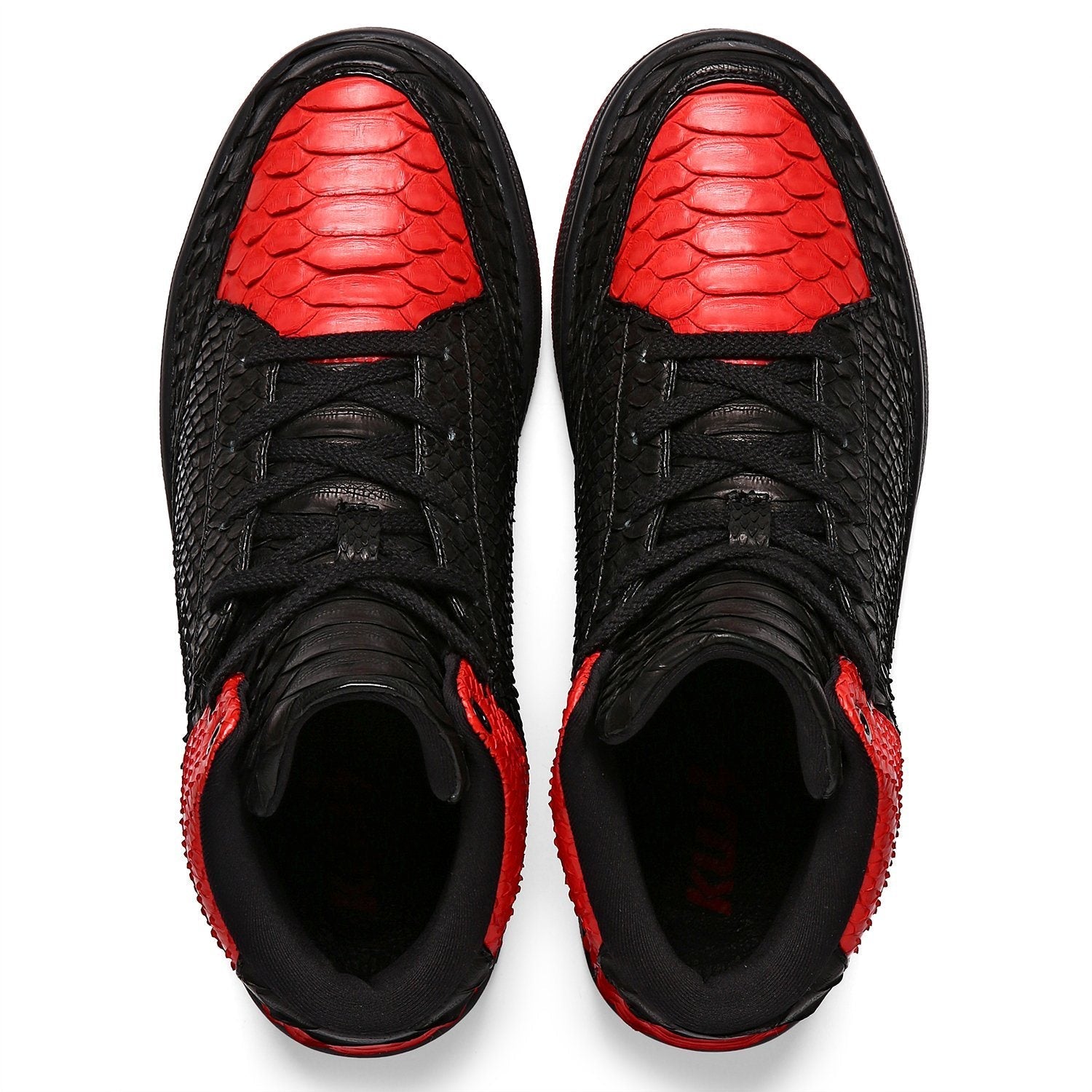 Vintage Snakeskin Leather High Top Shoes - Soulsfeng