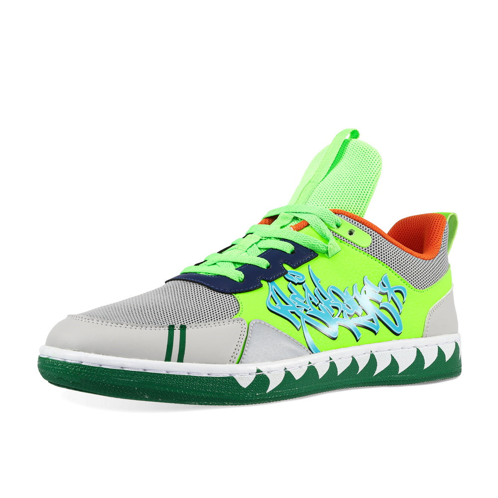 Soulsfeng X Reckone Shark Graffiti Sneaker Green Long - Soulsfeng